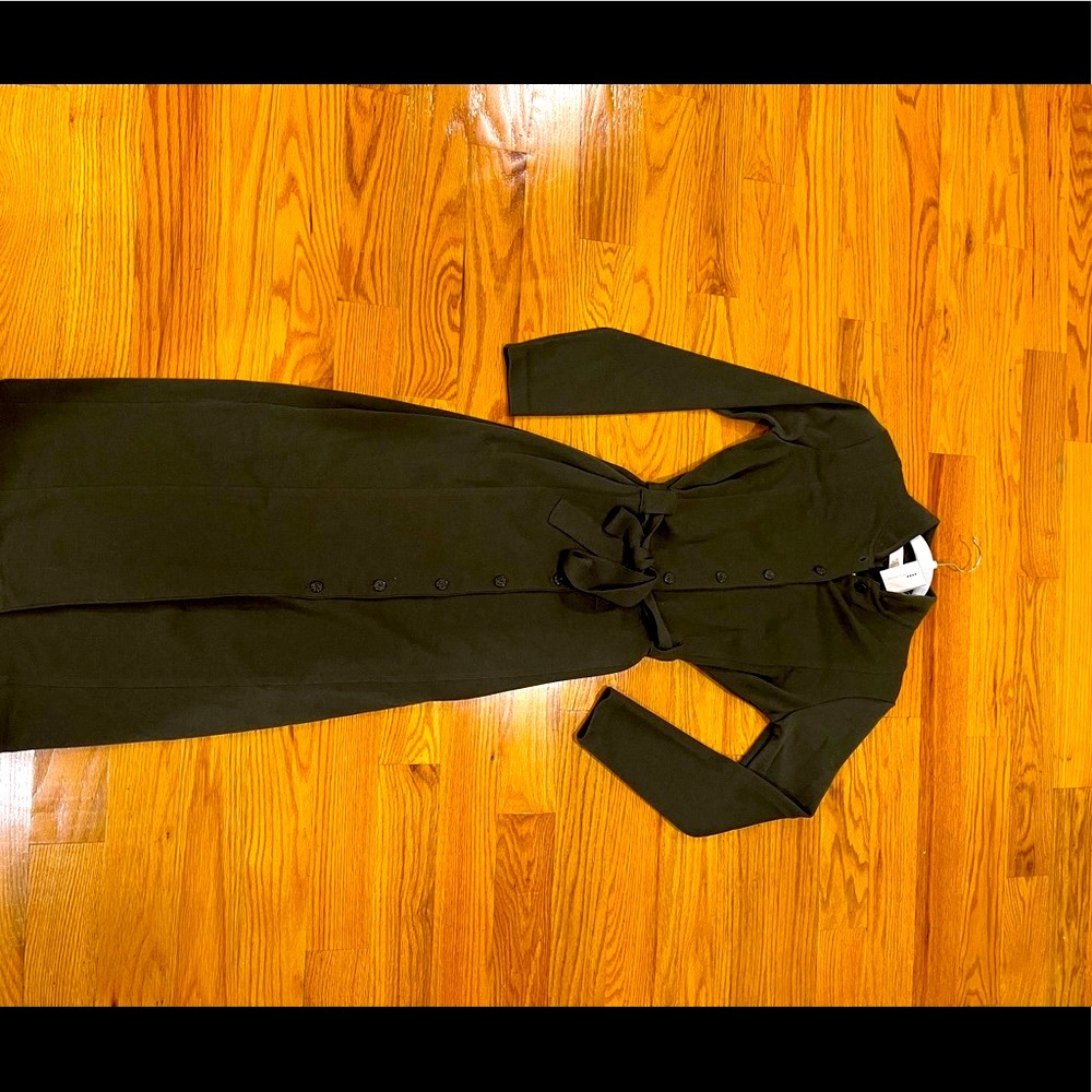 dana buchman dress tie waist long dress